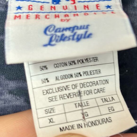 HOUSTON ASTROS WOMEN V-NECK BLUE ORANGE WHITE SHORT SLEEVE SHIRT XL - Picture 3 of 4